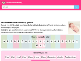 'anlamli-bebek-isimleri.com' screenshot