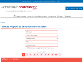 'annonces-animalieres.com' screenshot