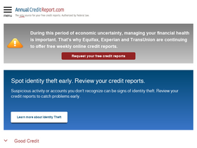 'annualcreditreport.com' screenshot