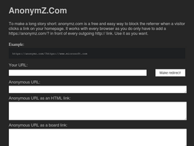 'anonymz.com' screenshot