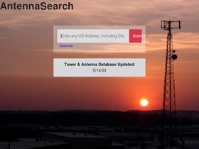 'antennasearch.com' screenshot