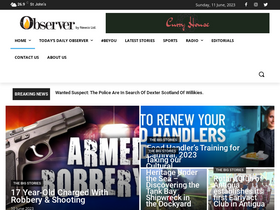 'antiguaobserver.com' screenshot