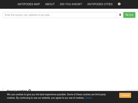 'antipodesmap.com' screenshot