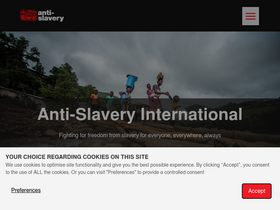 'antislavery.org' screenshot