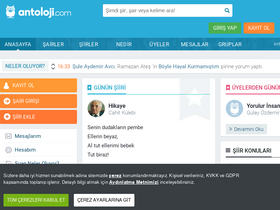 'antoloji.com' screenshot