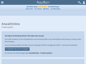 'anwaltonline.com' screenshot