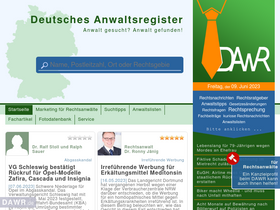 'anwaltsregister.de' screenshot