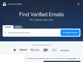 'anymailfinder.com' screenshot