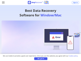 'anyrecover.com' screenshot