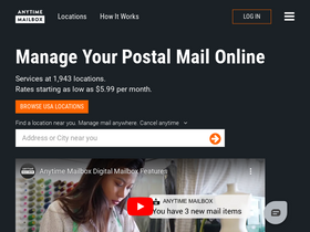 'anytimemailbox.com' screenshot