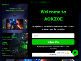 'aokzoestore.com' screenshot