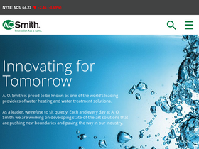 'aosmith.com' screenshot