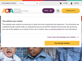 'aota.org' screenshot