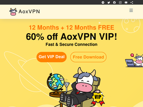 'aoxvpn.net' screenshot