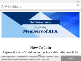 'apadivisions.org' screenshot