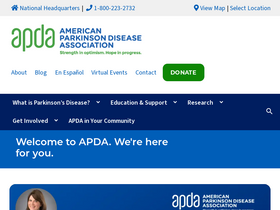 'apdaparkinson.org' screenshot