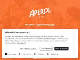 'aperol.com' screenshot