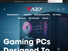 'apexgamingpcs.com' screenshot