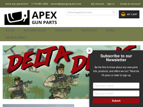 'apexgunparts.com' screenshot