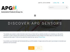 'apgsensors.com' screenshot