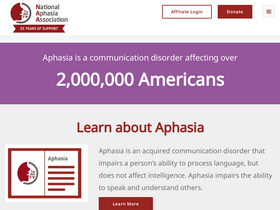 'aphasia.org' screenshot