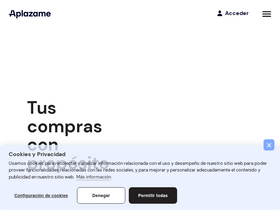 'aplazame.com' screenshot