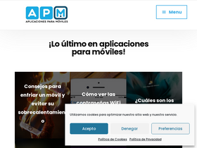 'aplicacionesparamoviles.com' screenshot