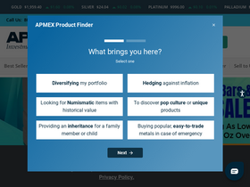 'apmex.com' screenshot