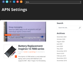 'apn-settings.com' screenshot