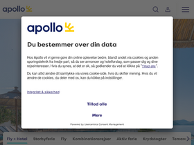 'apollorejser.dk' screenshot