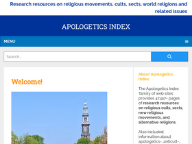 'apologeticsindex.org' screenshot