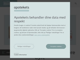 'apotekets.dk' screenshot