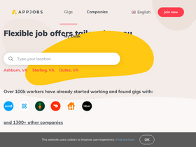 'appjobs.com' screenshot
