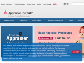 'appraisalinstitute.org' screenshot