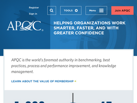 'apqc.org' screenshot