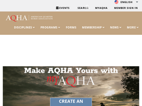 'aqha.com' screenshot
