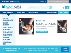 'aquacure.co.uk' screenshot