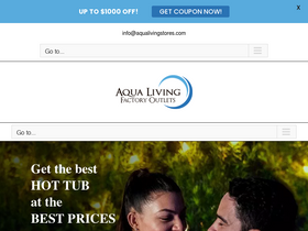 'aqualivingstores.com' screenshot