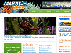 'aquariumadvice.com' screenshot