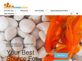 'aquariumstoredepot.com' screenshot