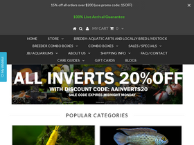 'aquaticarts.com' screenshot