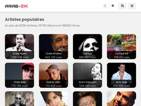 'arab-zik.com' screenshot