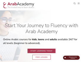 'arabacademy.com' screenshot