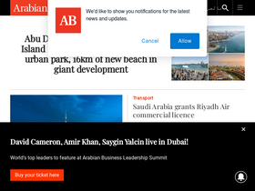 'arabianbusiness.com' screenshot