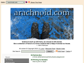 'arachnoid.com' screenshot