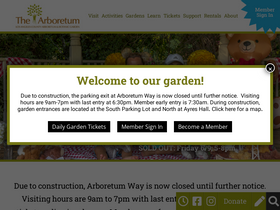 'arboretum.org' screenshot