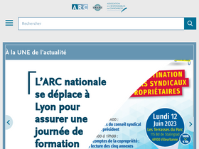 'arc-copro.fr' screenshot
