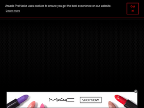 'arcadeprehacks.com' screenshot