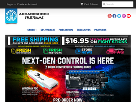 'arcadeshock.com' screenshot