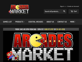 'arcadesmarket.com' screenshot